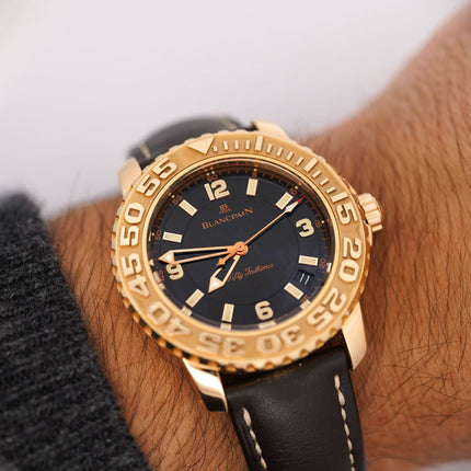 Blancpain 50 Fathoms Trilogy 18K Rose Gold Ltd Ed 51/100 Ref 2200-3630 Watch