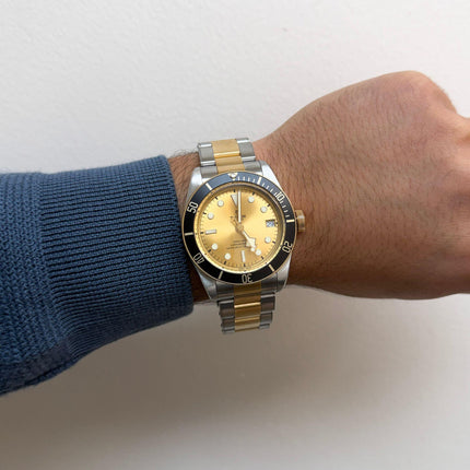 Tudor Black Bay S&G Champagne 2-Tone 41mm Watch | Full Set Pre-Owned