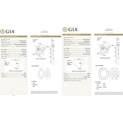 10.78 Carat Fancy Pink Diamond Heart Oval Marquise Cluster Stud Earrings-Time and Carat