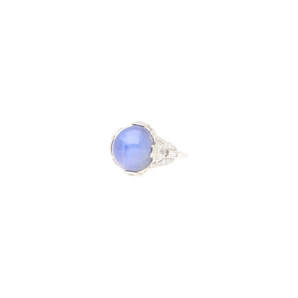 18.29 Carat No Heat Sri Lanka Star Sapphire Diamond Cocktail Ring-Time and Carat