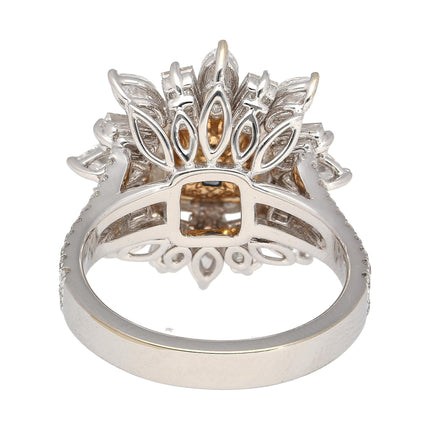 1.01 Carat Cushion Cut Fancy Dark Bluish Gray Diamond Baguette Marquise Ring-Time and Carat