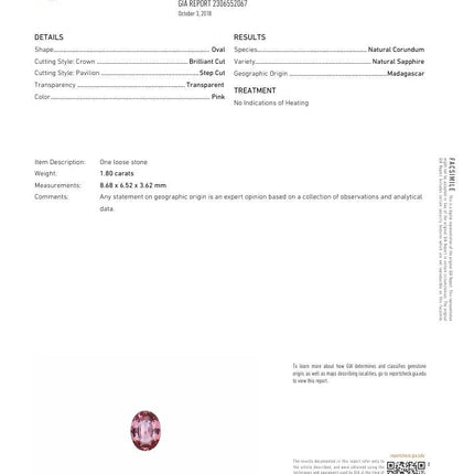 1.81 Carat Oval Cut Padparadscha Sapphire Round Diamond Halo Ring 18K White Gold Madagascar No Heat-Time and Carat