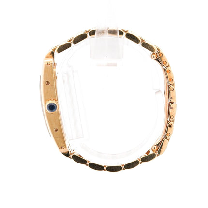 20 x 35mm Cartier Tank American Quartz Yellow Gold Ladies Watch Blue Cabochon Crown Bracelet Vintage-Time and Carat