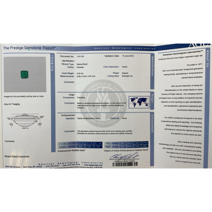 2.44 Carat Emerald Cut No Oil Green Emerald Trapezoid Diamond Three Stone Ring-Time and Carat