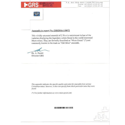 2.76 Carat Octagonal Cut Muzo Colombian Emerald Multi Cut Diamond Cluster Pendant-Time and Carat