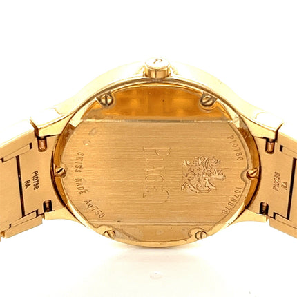 32mm Piaget Polo Quartz Diamond Bezel 18K Yellow Gold Ladies Watch Bracelet-Time and Carat