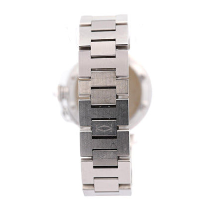 35mm Cartier Pasha Automatic Black Dial Stainless Steel Bracelet Unisex Watch-Time and Carat