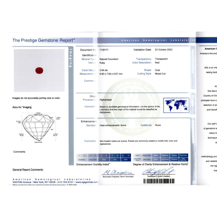 3.04 Carat Oval No Heat Pigeon's Blood Afghanistan Ruby Cathedral Diamond Halo Ring-Time and Carat