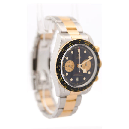 Tudor Black Bay Chrono S&G 41mm 2-Tone Black Dial Watch | Full Set Pre-Owned