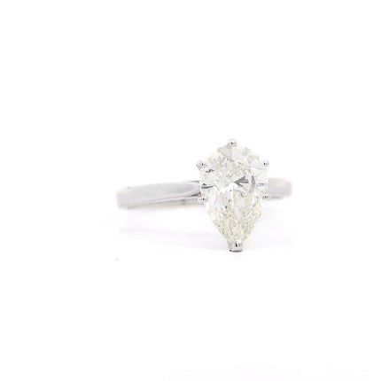 3.40 Carat Pear Cut Diamond Solitaire Ring-Time and Carat