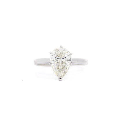 3.40 Carat Pear Cut Diamond Solitaire Ring-Time and Carat