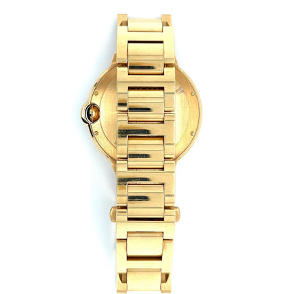 42mm Cartier Ballon Bleu Jumbo Automatic 18K Yellow Gold Guilloche Dial Date Mens Watch-Time and Carat