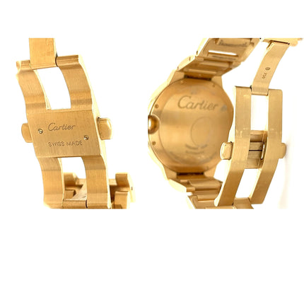 42mm Cartier Ballon Bleu Jumbo Automatic 18K Yellow Gold Guilloche Dial Date Mens Watch-Time and Carat