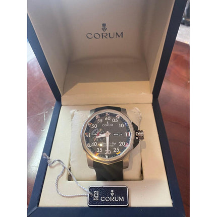 48mm Corum Admiral's Cup Competition Automatic Titanium Maritime Signal Flag Bezel Day Date Men's Watch-Time and Carat
