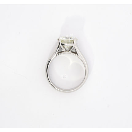 4.07 Carat Round Brilliant Diamond Platinum Solitaire Ring-Time and Carat