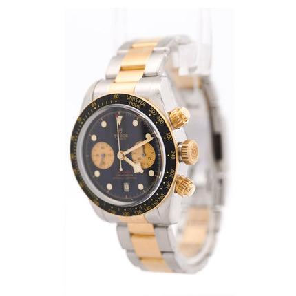 Tudor Black Bay Chrono S&G 41mm 2-Tone Black Dial Watch | Full Set Pre-Owned