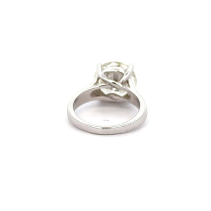 5.01 Carat Round Brilliant Diamond Solitaire Engagement Ring Thick Wide Band-Time and Carat