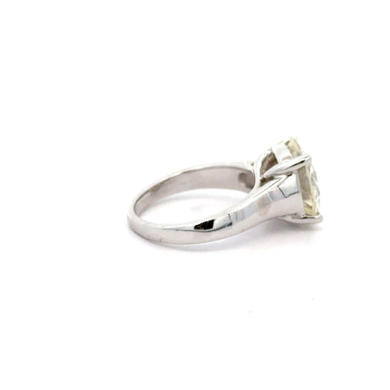 5.01 Carat Round Brilliant Diamond Solitaire Engagement Ring Thick Wide Band-Time and Carat