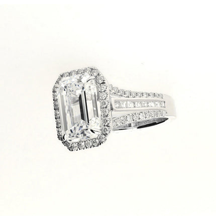 5.09 Carat Emerald Cut D Color Diamond Engagement Ring-Time and Carat
