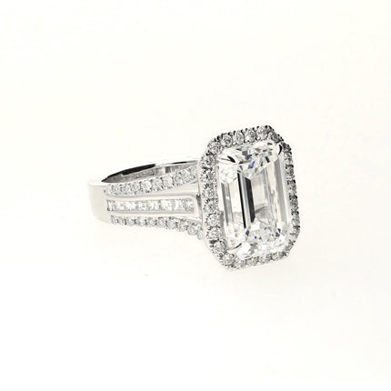 5.09 Carat Emerald Cut D Color Diamond Engagement Ring-Time and Carat