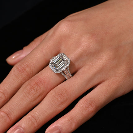 5.09 Carat Emerald Cut D Color Diamond Engagement Ring-Time and Carat