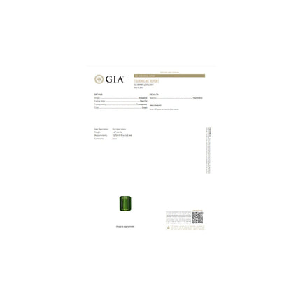 6.47 Carat Octagonal Cut Green Tourmaline Bezel Set 18K White Gold Ring-Time and Carat