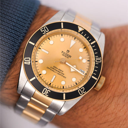 Tudor Black Bay S&G Champagne 2-Tone 41mm Watch | Full Set Pre-Owned