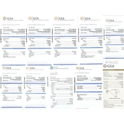 8.12 Carat Radiant Cut Fancy Yellow Diamond White Diamond Necklace 18K White Yellow Gold Two-Tone 50 Carat Total-Time and Carat