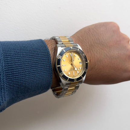 Tudor Black Bay S&G Champagne 2-Tone 41mm Watch | Full Set Pre-Owned