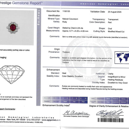 Art Deco 4.05 Carat Ruby and Old Euro Diamond Halo Platinum Ring - AGL Certified