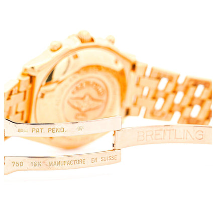 Breitling 18K Yellow Gold Chronomat Black Dial 1884 Ref. K13050.1 w/ Box & Papers