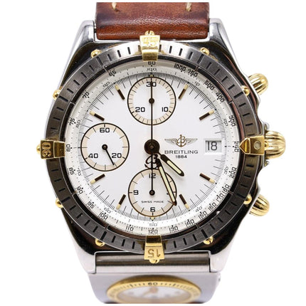 Breitling Chronomat UTC B13048 Two-Face 18k And Steel 39mm Watch-Time and Carat