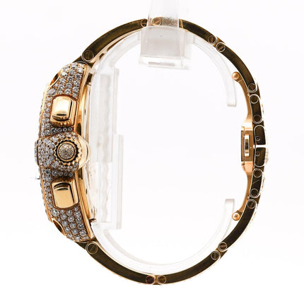 Cartier Roadster XL Chronograph 2619 Diamond Set 18K Gold Watch-Time and Carat