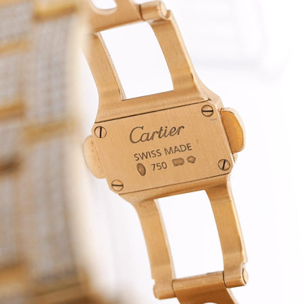 Cartier Roadster XL Chronograph 2619 Diamond Set 18K Gold Watch-Time and Carat