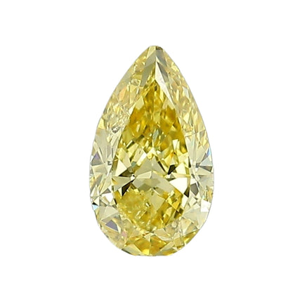 GIA Certified 0.81 Carat Fancy Vivid Yellow Pear Cut Loose Natural Diamond-Time and Carat