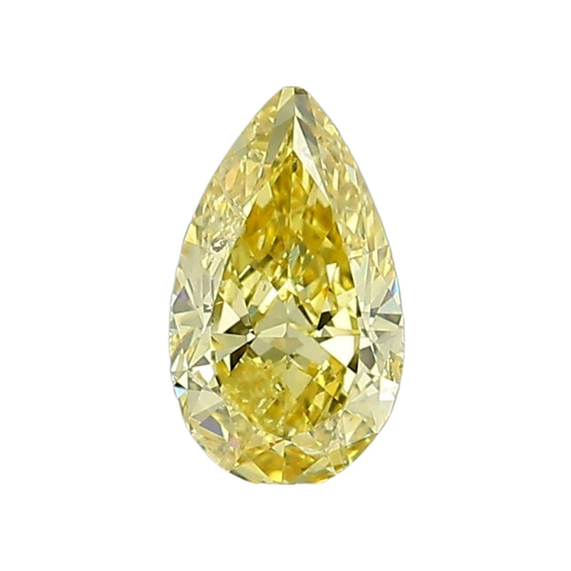 GIA Certified 0.81 Carat Fancy Vivid Yellow Pear Cut Loose Natural Diamond-Time and Carat