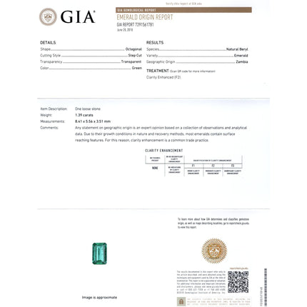 GIA Certified 1.39 Carat Zambian Emerald and Diamond Floral Box Pendant Necklace