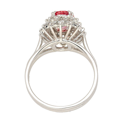 GIA Certified 1.63ct Padparadscha Sapphire & Diamond Ring