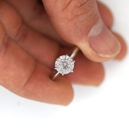 GIA Certified 1.94 Carat Old Euro Cut Diamond I/VS1 White Gold Solitaire Ring-Time and Carat