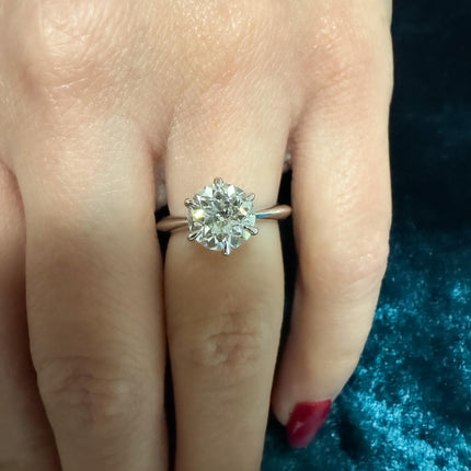 GIA Certified 1.94 Carat Old Euro Cut Diamond I/VS1 White Gold Solitaire Ring-Time and Carat