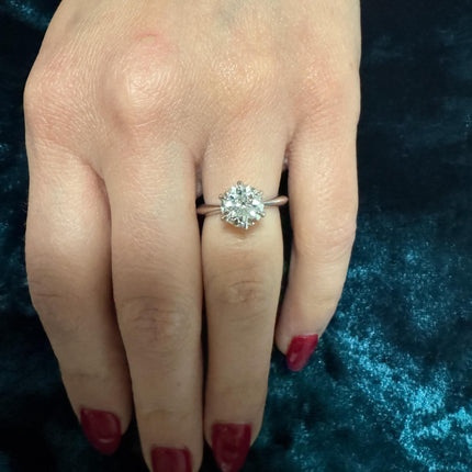 GIA Certified 1.94 Carat Old Euro Cut Diamond I/VS1 White Gold Solitaire Ring-Time and Carat