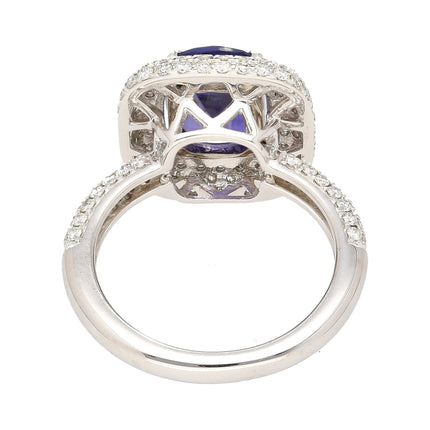 GIA Certified 3.25 Carat No Heat Color Change Blue Sapphire Ring