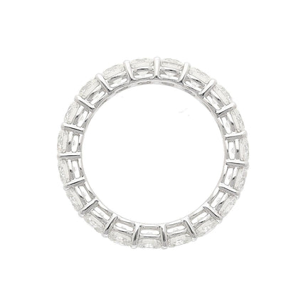 GIA Certified 5 Carat D/VS1 Diamond Wedding Eternity Band Ring in 18K White Gold