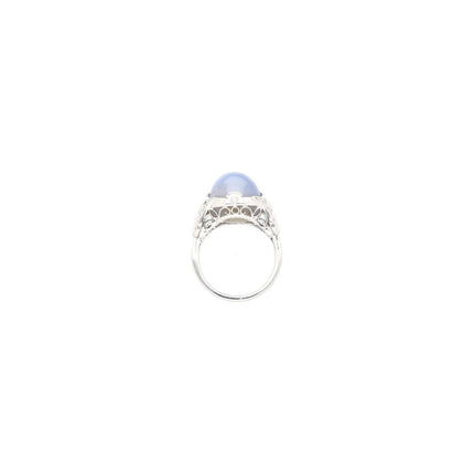 GRS Certified 18.29 Carat No Heat Sri Lanka Pastel Blue Star Sapphire Ring