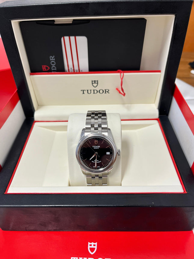 Pre-Owned Tudor Glamour Date Black Dial 36mm Watch, Full Set