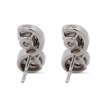 3.86ctw Round Diamond Wave Platinum Earrings | GIA