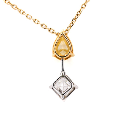 Fancy Intense Yellow Diamond Drop Pendant | GIA