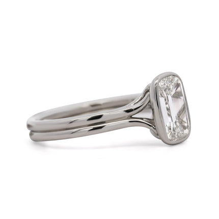 1.50ct Cushion Brilliant Diamond Platinum Ring | GIA