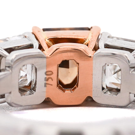 2.53ctw Fancy Dark Yellowish Brown Diamond Three-Stone Ring | GIA