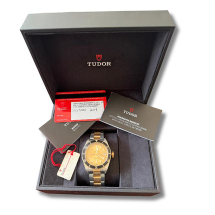 Tudor Black Bay S&G Champagne 2-Tone 41mm Watch | Full Set Pre-Owned